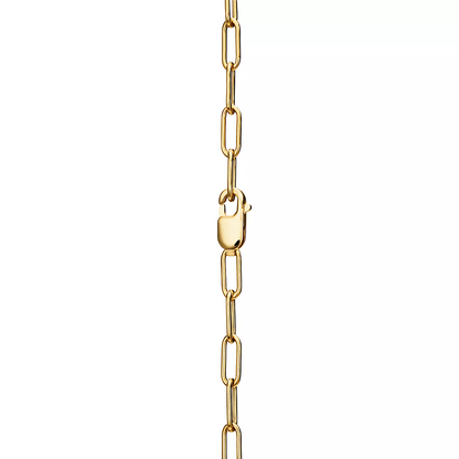 [Rose Tomorrow]LOCK NECKLACE MEDIUM PENDANT GOLD PAVED DIAMONDS