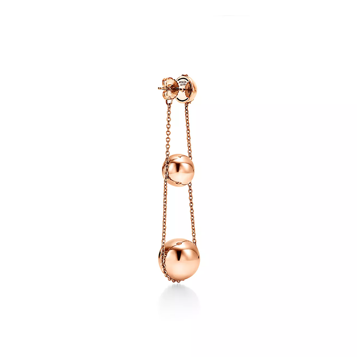 [Rose Tomorrow]TRIPLE DROP PINK GOLD EARRINGS