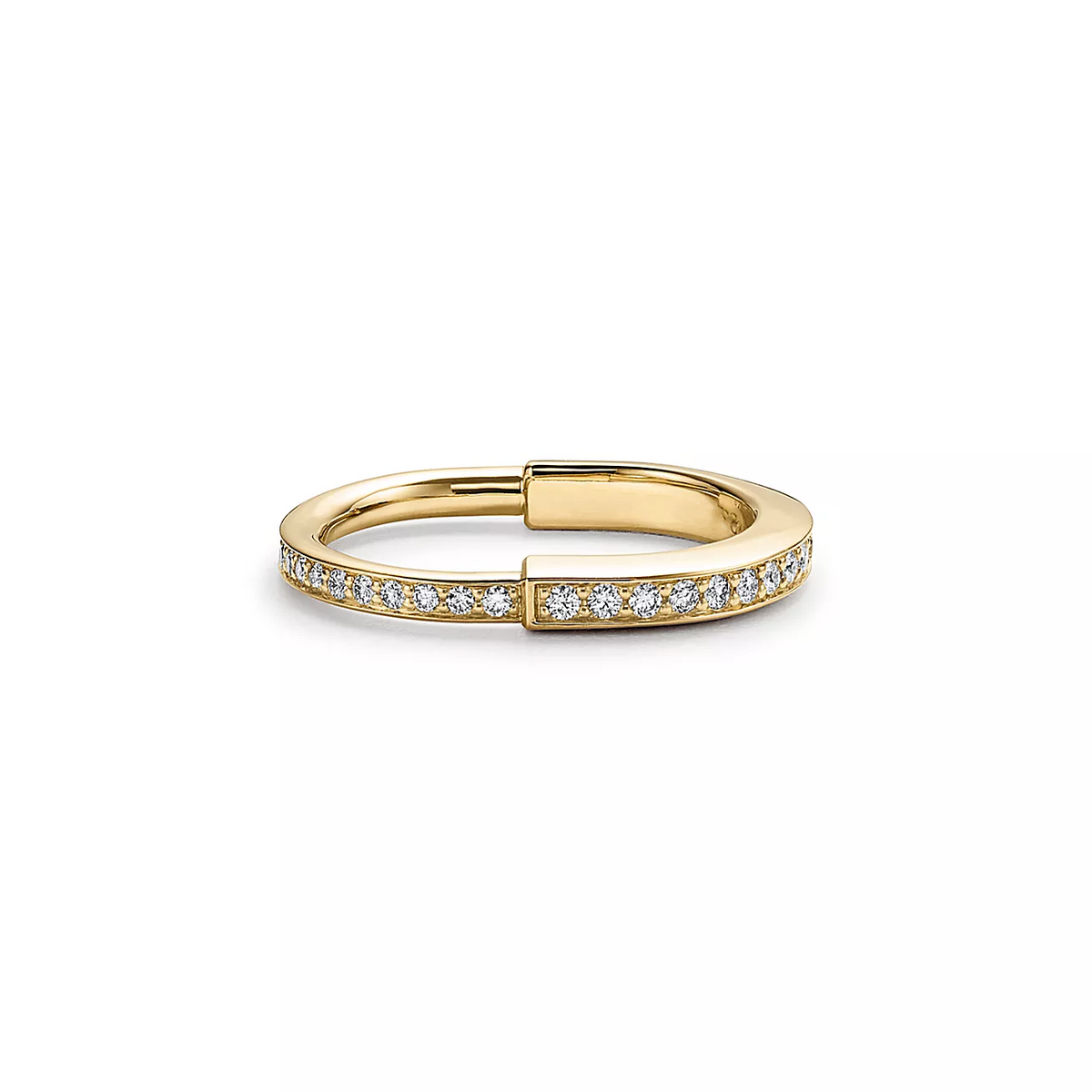 [Rose Tomorrow]LOCK RING GOLD DIAMOND PAVED