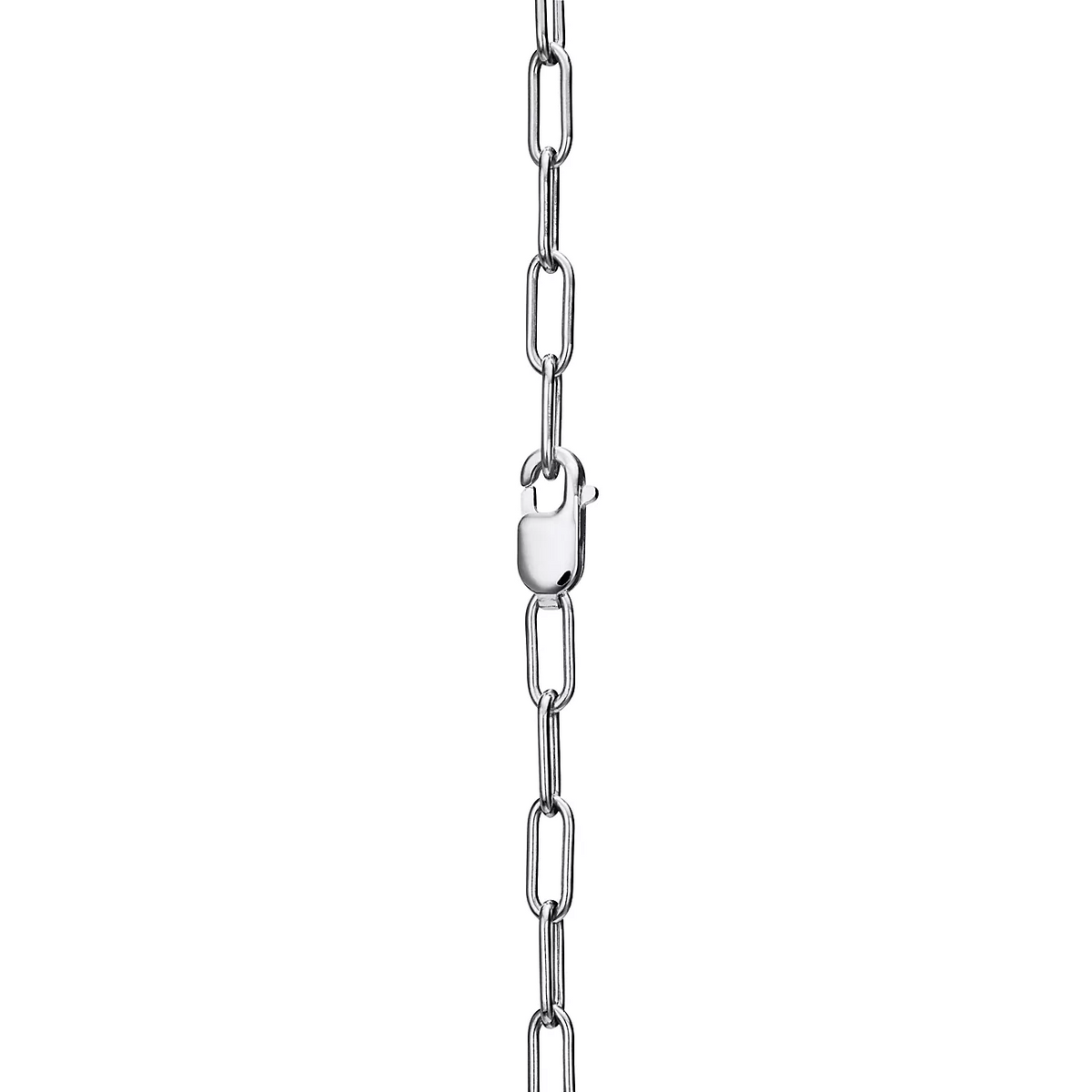 [Rose Tomorrow]LOCK NECKLACE MEDIUM PENDANT SILVER PAVED DIAMONDS