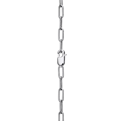[Rose Tomorrow]LOCK NECKLACE MEDIUM PENDANT SILVER PAVED DIAMONDS