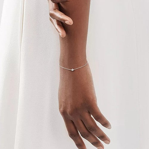 [Rose Tomorrow]DIAMOND STERLING SILVER AQUAMARINE BUBBLE BRACELET