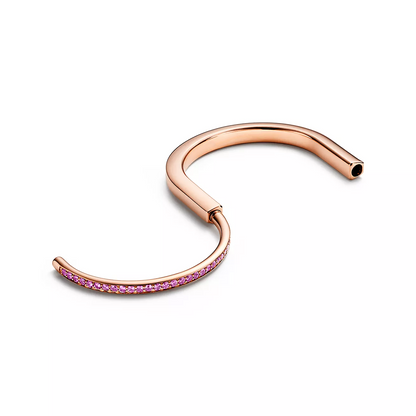 [Rose Tomorrow]LOCK BRACELET ROSE DIAMOND PINK GOLD