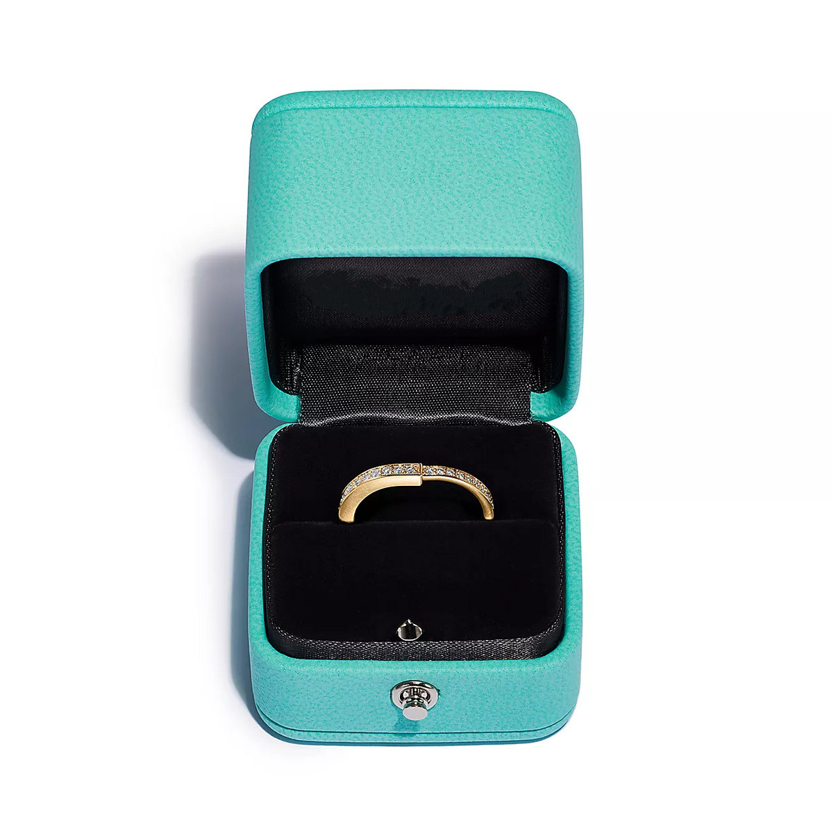 [Rose Tomorrow]LOCK RING GOLD DIAMOND PAVED