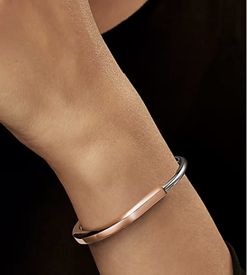 [Rose Tomorrow]LOCK BRACELET ROSE AND WHITE GOLD