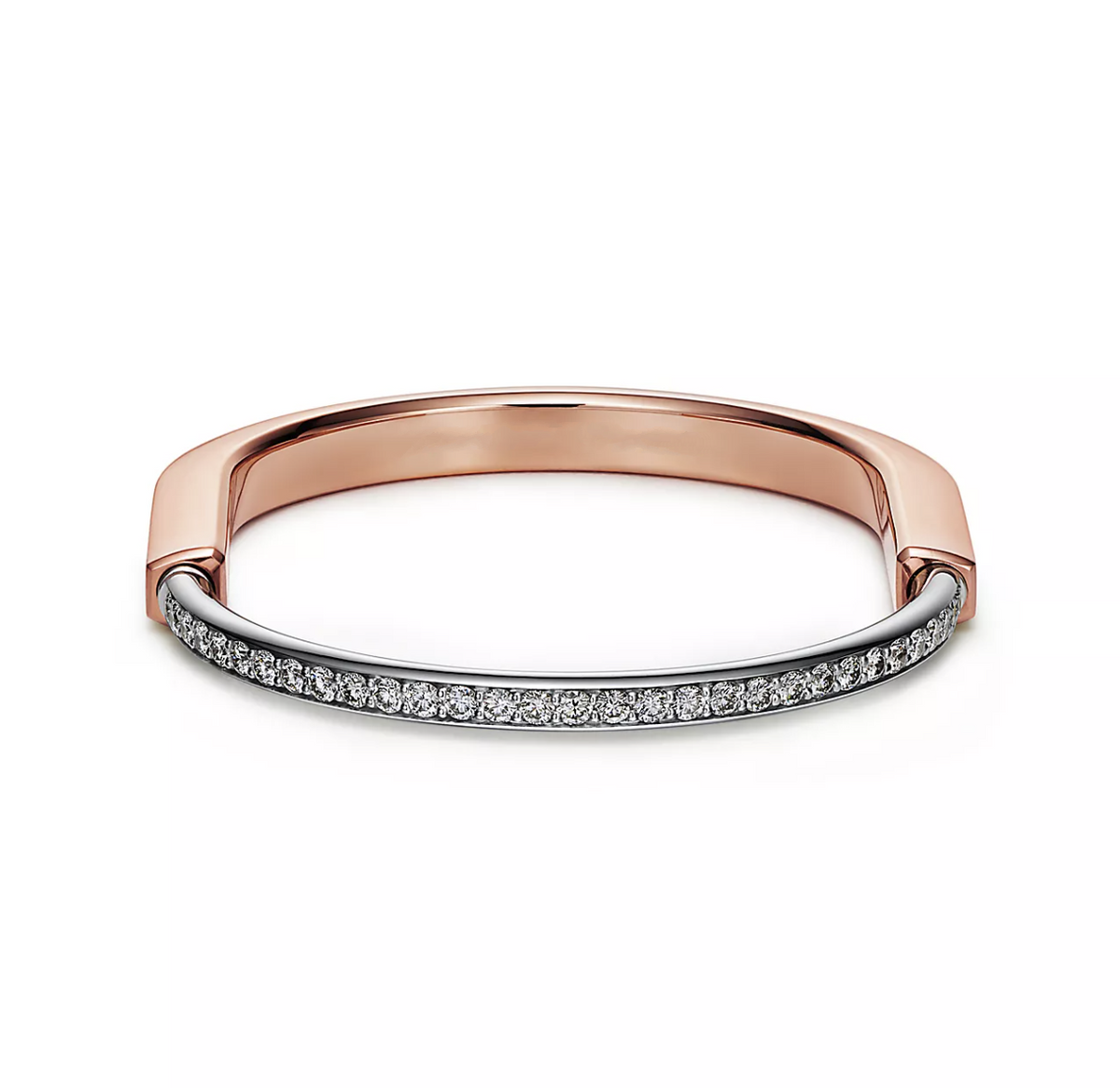 [Rose Tomorrow]LOCK BRACELET ROSE AND WHITE GOLD DIAMOND