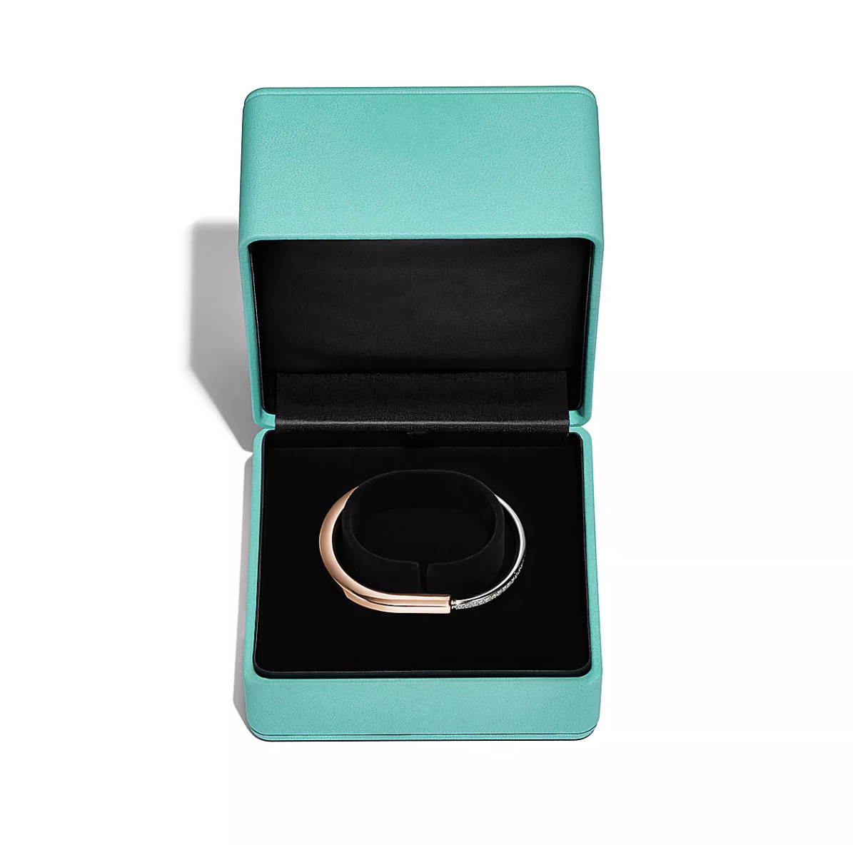 [Rose Tomorrow]LOCK BRACELET ROSE AND WHITE GOLD DIAMOND