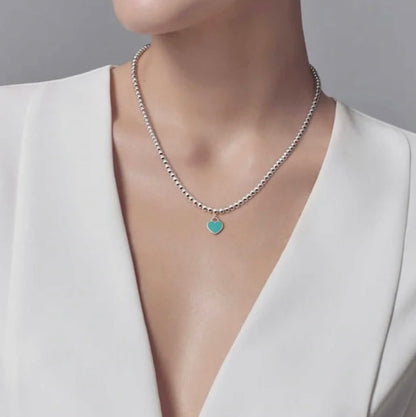 [Rose Tomorrow]RETURN TO TIF SILVER BEAD NECKLACE