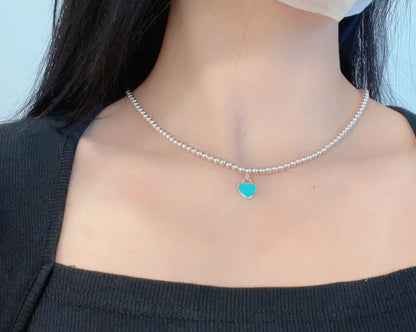 [Rose Tomorrow]RETURN TO TIF SILVER BEAD NECKLACE