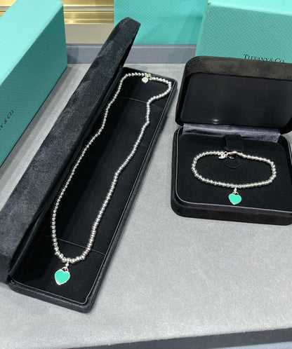 [Rose Tomorrow]RETURN TO TIF SILVER BEAD NECKLACE