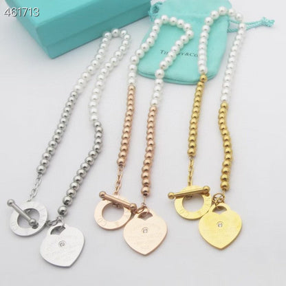 [Rose Tomorrow]RETURN TO TIF HEART TAF BEAD PEARL BRACELET