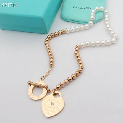 [Rose Tomorrow]RETURN TO TIF HEART TAF BEAD PEARL BRACELET