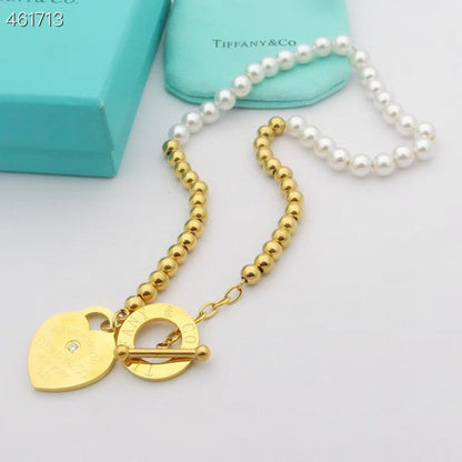[Rose Tomorrow]RETURN TO TIF HEART TAF BEAD PEARL BRACELET