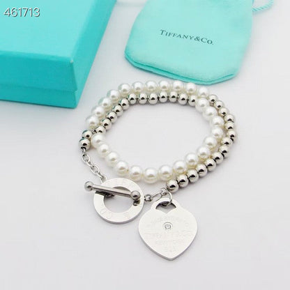 [Rose Tomorrow]RETURN TO TIF HEART TAF BEAD PEARL BRACELET