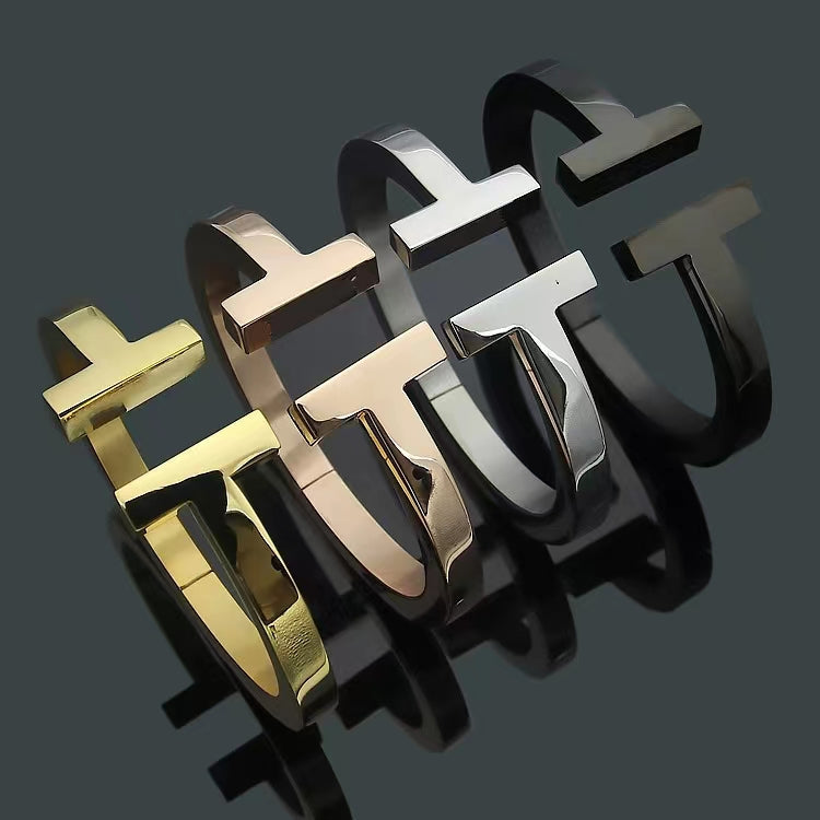 [Rose Tomorrow]T SQUARE OPEN BRACELET