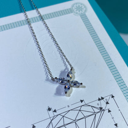 [Rose Tomorrow]PLATINUM AND DIAMOND VICTORIA PENDANT NECKLACE