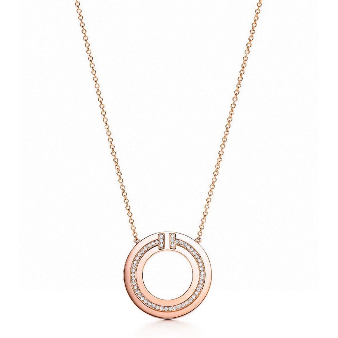 [Rose Tomorrow]DIAMOND AND MOTHER OF PEARL CIRCLE PENDANT