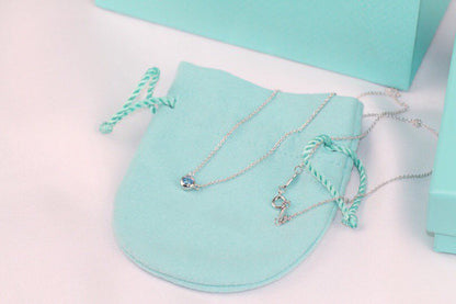 [Rose Tomorrow]ELSA PERETTI SERIES SINGLE DIAMOND SIMPLE NECKLACE