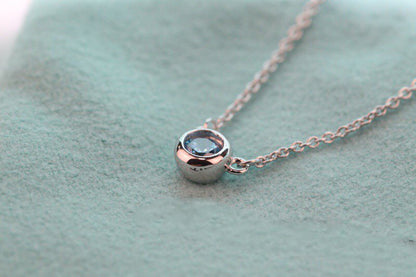 [Rose Tomorrow]ELSA PERETTI SERIES SINGLE DIAMOND SIMPLE NECKLACE