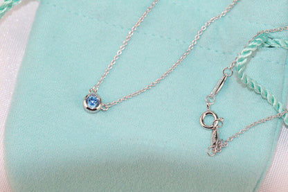 [Rose Tomorrow]ELSA PERETTI SERIES SINGLE DIAMOND SIMPLE NECKLACE