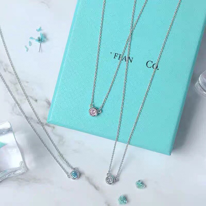 [Rose Tomorrow]ELSA PERETTI SERIES SINGLE DIAMOND SIMPLE NECKLACE