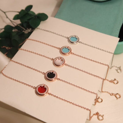 [Rose Tomorrow]DIAMOND CIRCLE PINK GOLD BRACELET