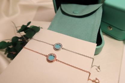 [Rose Tomorrow]DIAMOND CIRCLE PINK GOLD BRACELET
