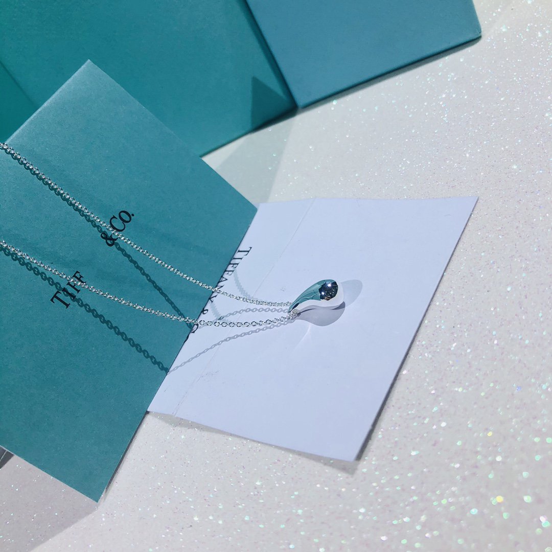 [Rose Tomorrow]ELSA PERETTI TEARDROP PENDANT STERLING SILVER NECKLACE
