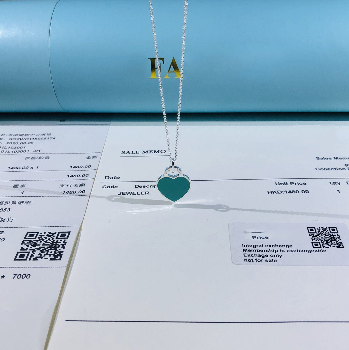 [Rose Tomorrow]SMALL HEART TAG PENDANT STERLING SILVER