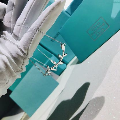[Rose Tomorrow]PALOMA PICASSO STERLING SILVER OLIVE BRANCH NECKLACE