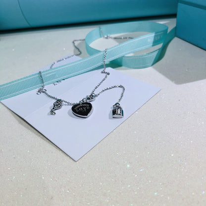 [Rose Tomorrow]LOVE HEART TAG KEY NECKLACE