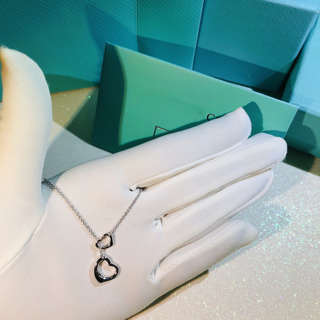 [Rose Tomorrow]OPEN HEART LARIAT NECKLACE SILVER