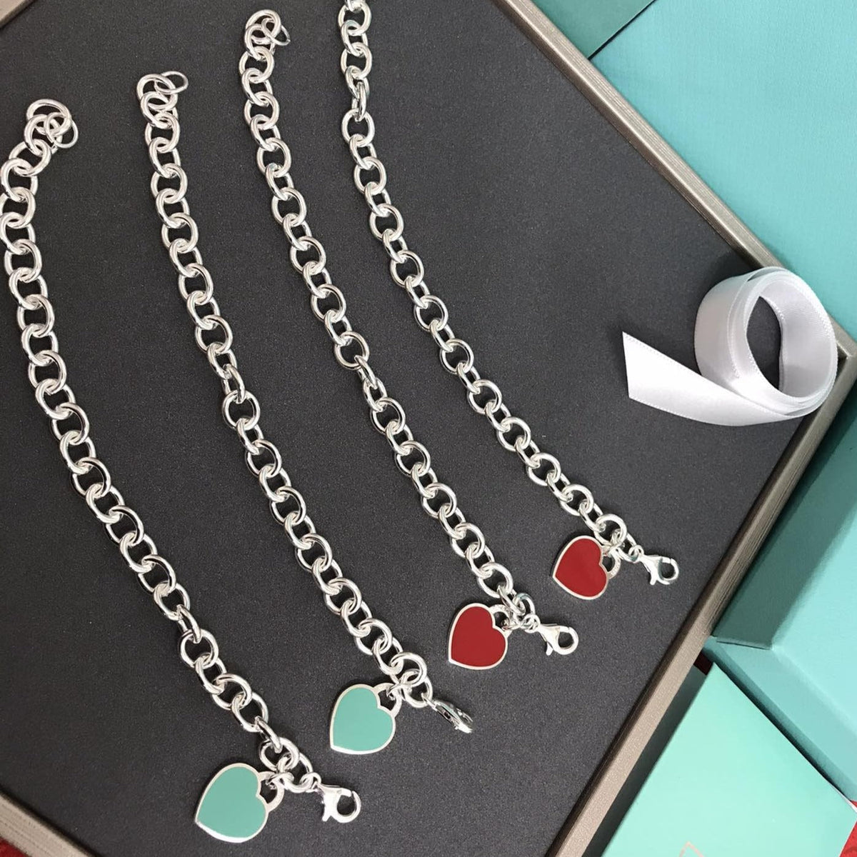 [Rose Tomorrow]HEART TAG BRACELET SILVER MEDIUM