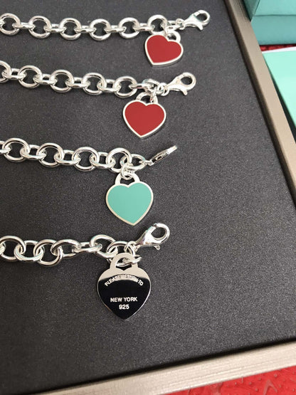 [Rose Tomorrow]HEART TAG BRACELET SILVER MEDIUM