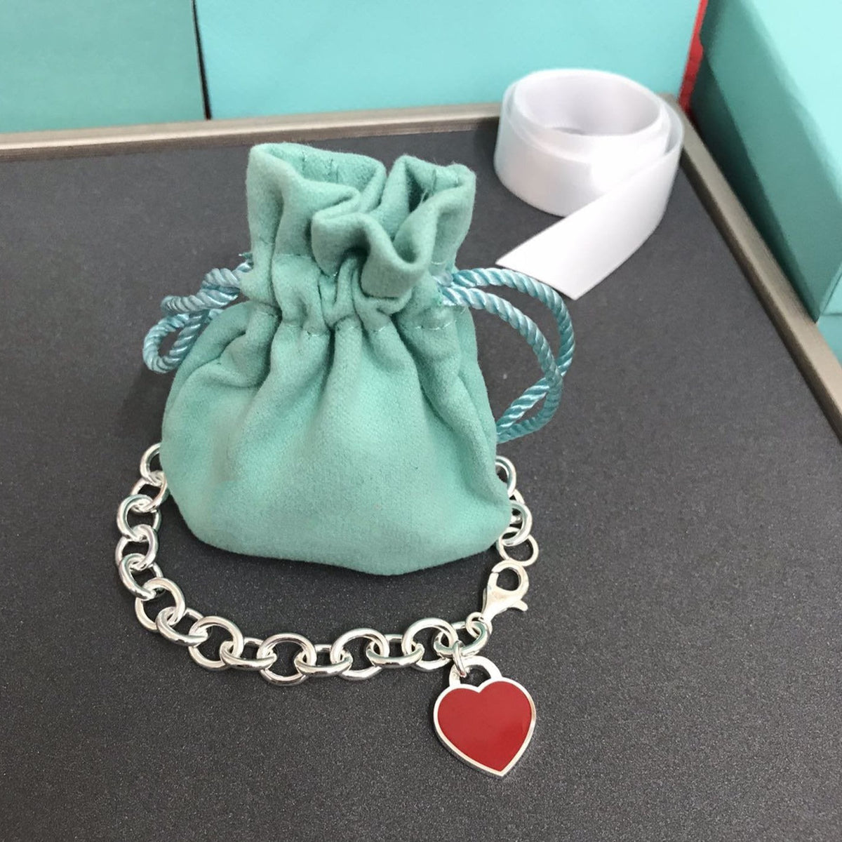 [Rose Tomorrow]HEART TAG BRACELET SILVER MEDIUM