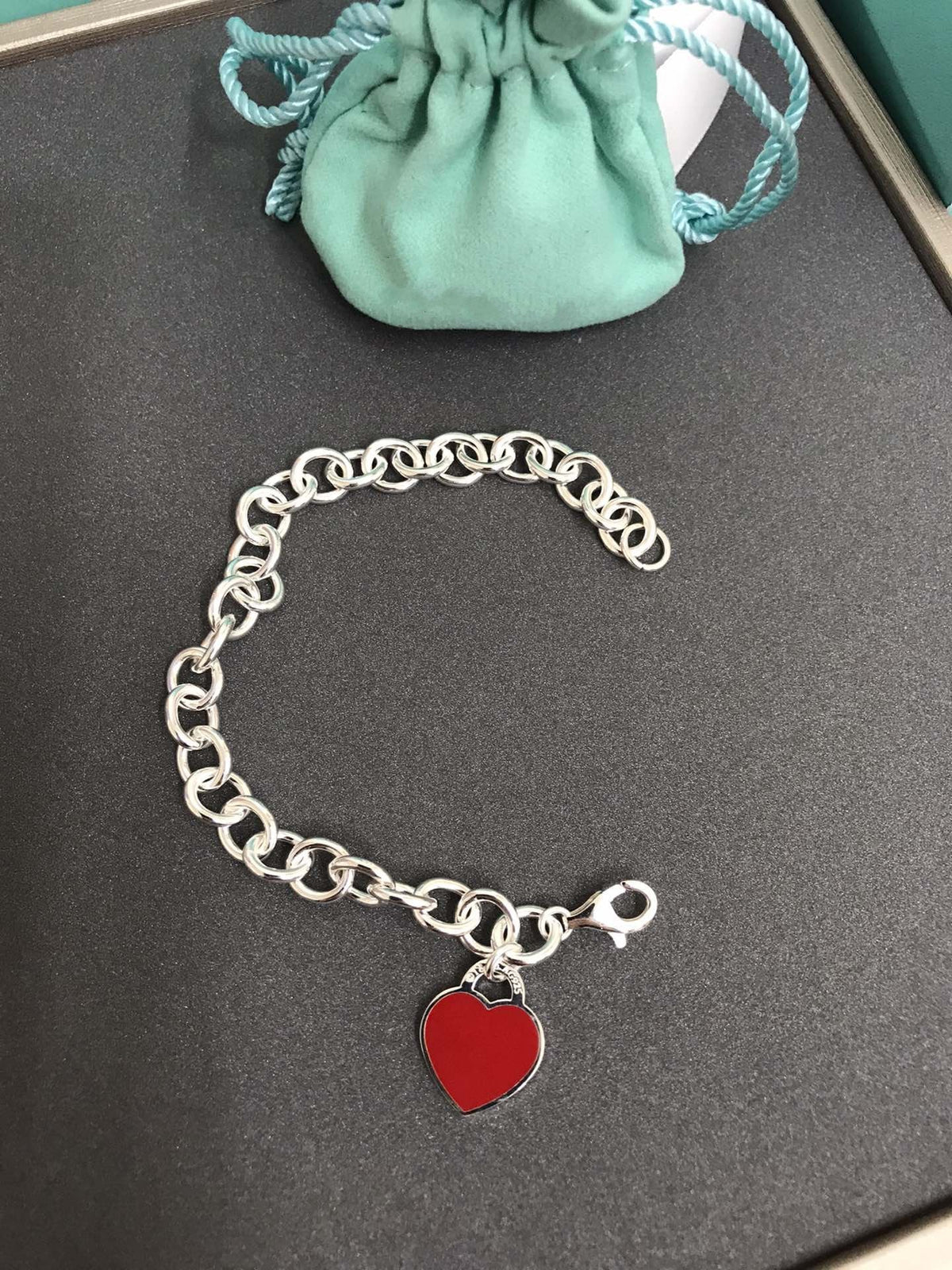 [Rose Tomorrow]HEART TAG BRACELET SILVER MEDIUM