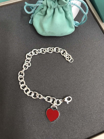 [Rose Tomorrow]HEART TAG BRACELET SILVER MEDIUM