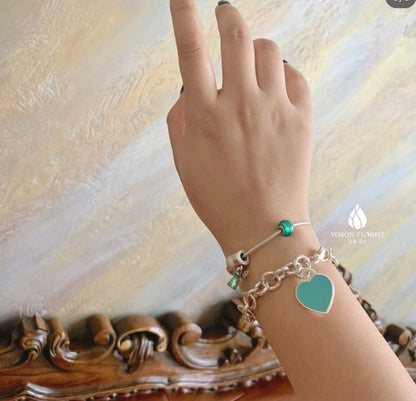 [Rose Tomorrow]HEART TAG BRACELET SILVER MEDIUM