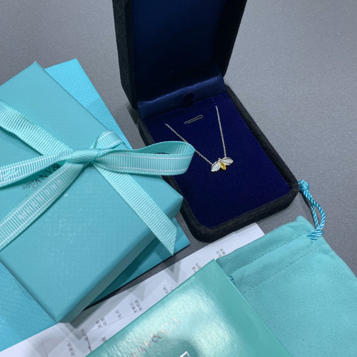 [Rose Tomorrow]PAPER FLOWERS YELLOW DIAMOND FIREFLY PENDANT