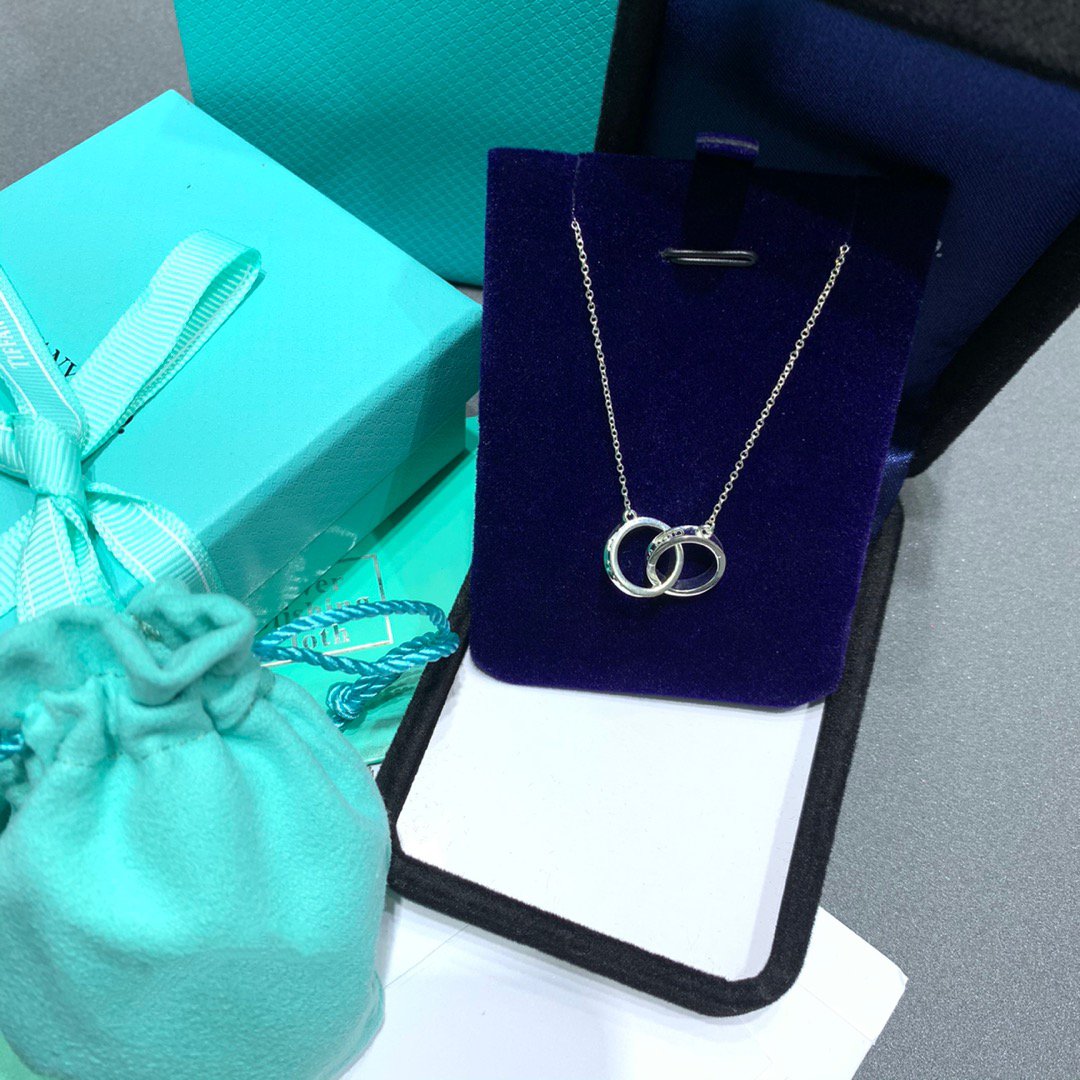 [Rose Tomorrow]INTERLOCKING CIRCLES PENDANT SILVER SMALL NECKLACE
