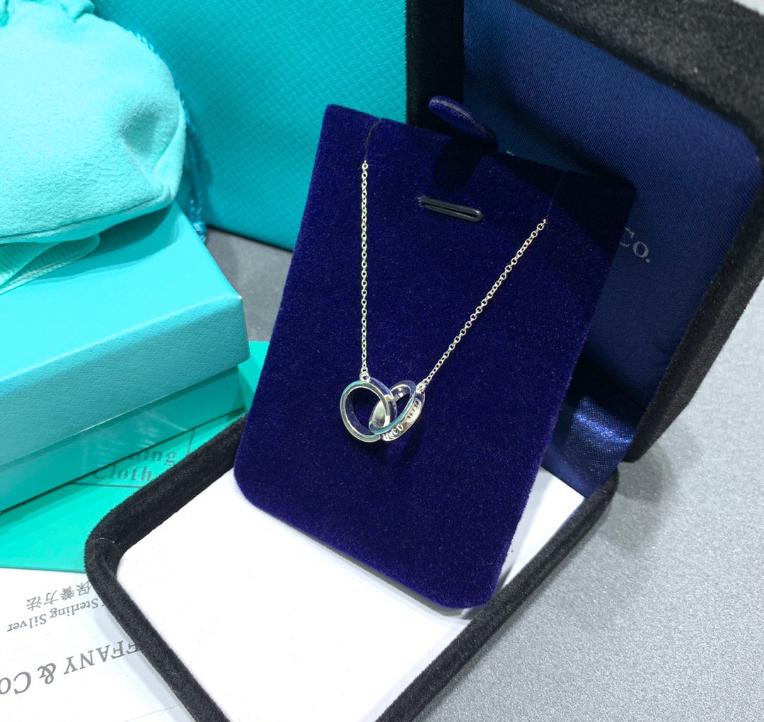 [Rose Tomorrow]INTERLOCKING CIRCLES PENDANT SILVER SMALL NECKLACE