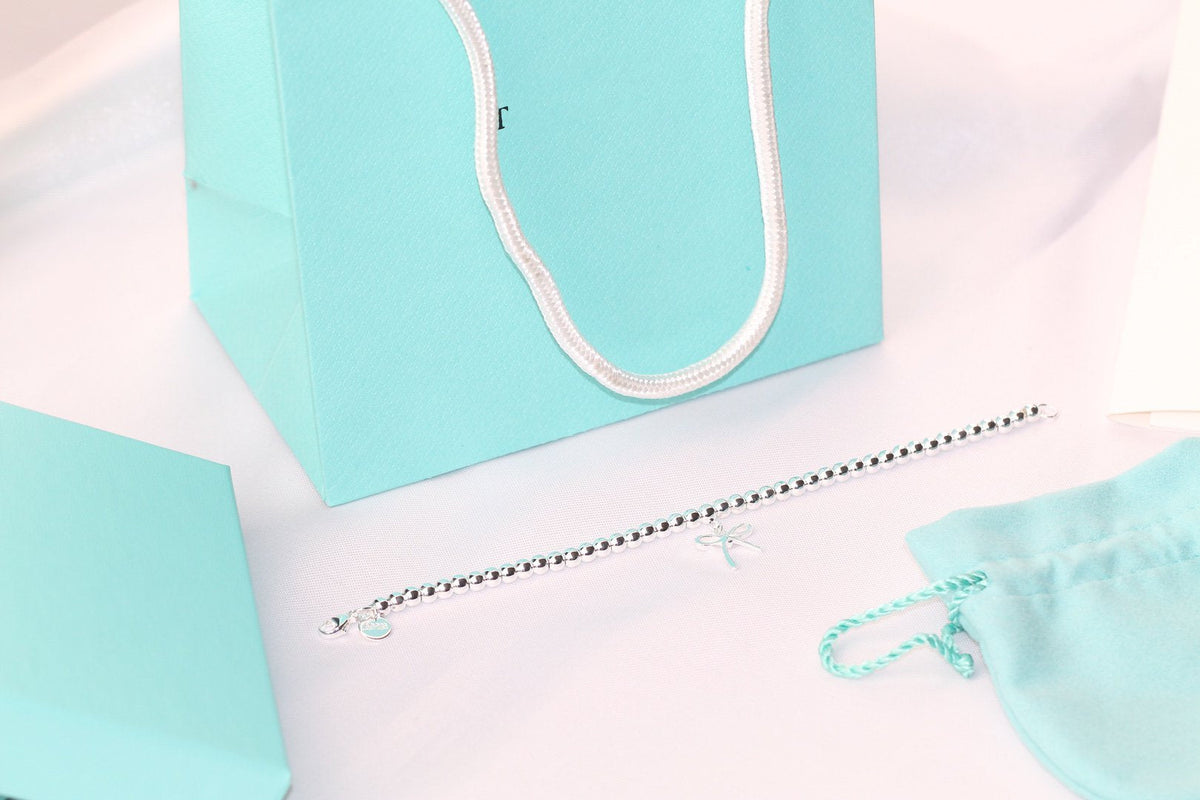 [Rose Tomorrow]STERLING SILVER BOW BEAD BRACELET