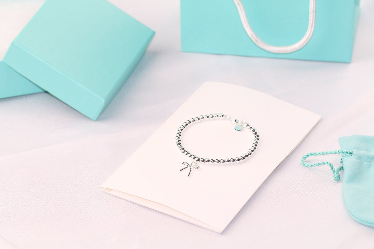 [Rose Tomorrow]STERLING SILVER BOW BEAD BRACELET