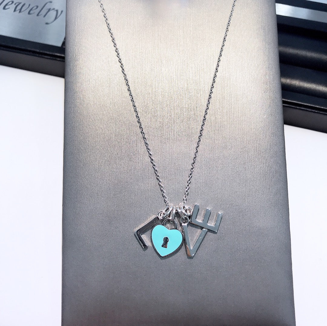 [Rose Tomorrow]COLLAR LOVE PLATA NECKLACE