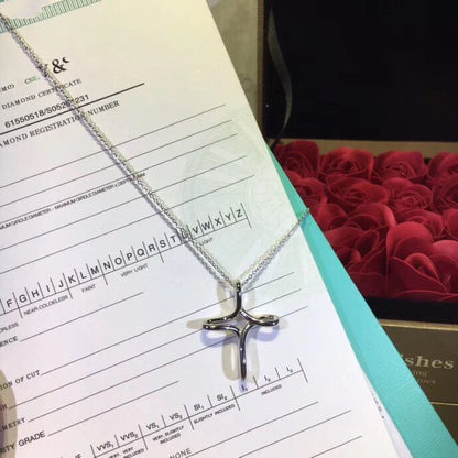 [Rose Tomorrow]CROSS NECKLACE STERLING SILVER MATERIAL