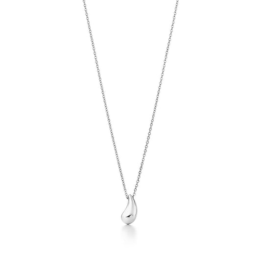 [Rose Tomorrow]ELSA PERETTI TEARDROP PENDANT STERLING SILVER NECKLACE