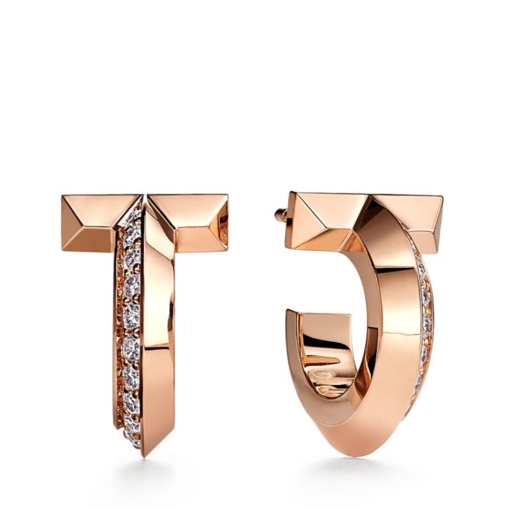 [Rose Tomorrow]T1 HOOP DIAMOND EARRINGS