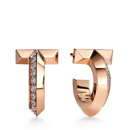 [Rose Tomorrow]T1 HOOP DIAMOND EARRINGS