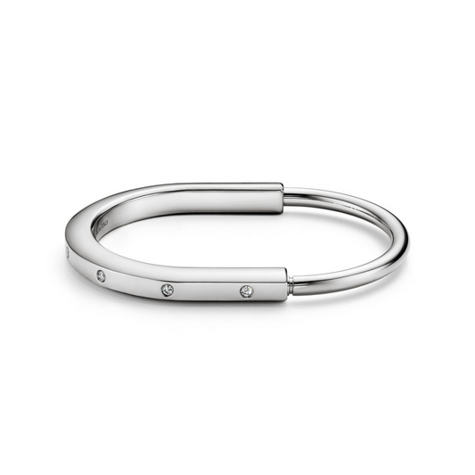 [Renovia Jewelry]LOCK BRACELET 8 DIAMOND