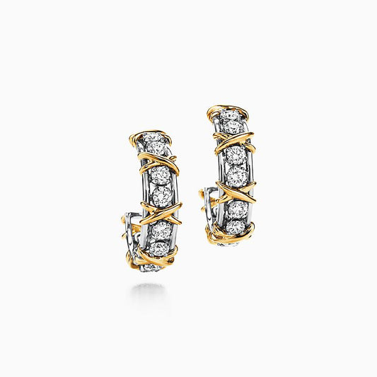 [Rose Tomorrow]SCHLUMBERGER GOLD DIAMOND EARRINGS